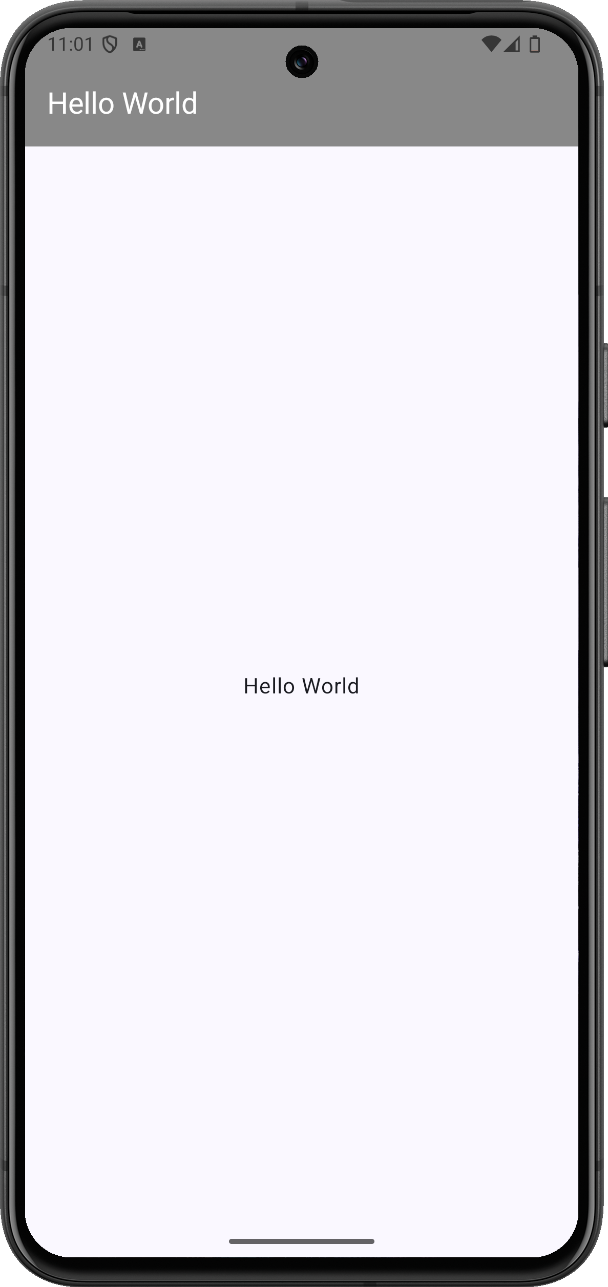 TopAppBarにタイトルを表示するの実行画面